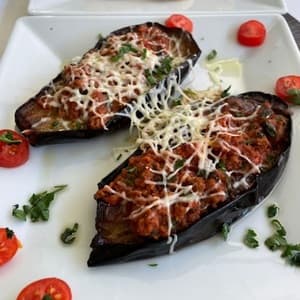 Roasted eggplants