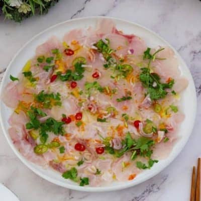Sea bass carpaccio